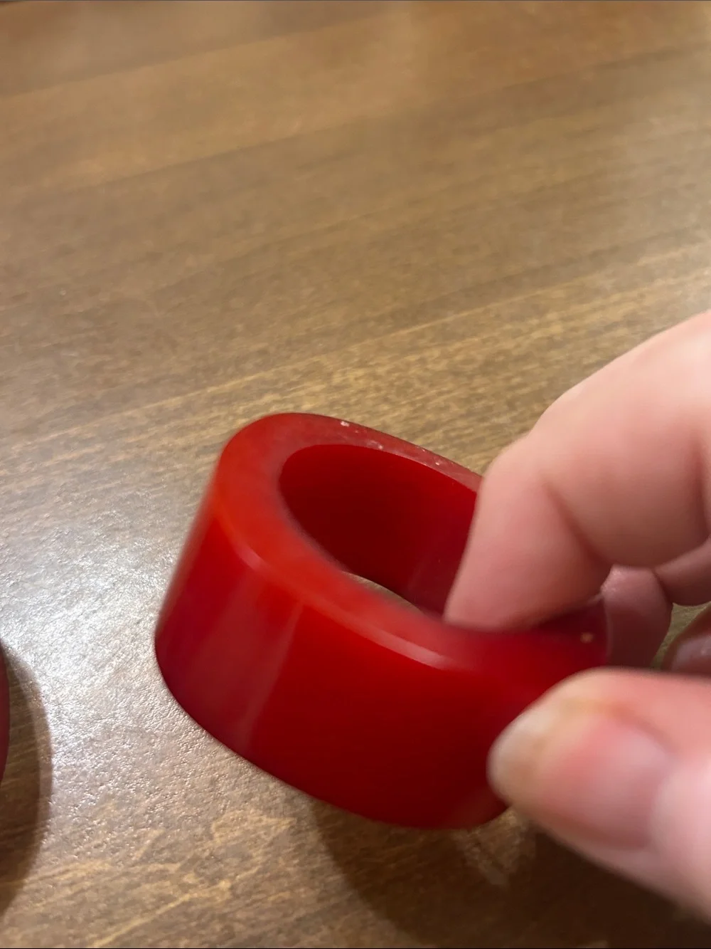 Crate&Barrel Red Acrylic Napkin Rings - Set of 6